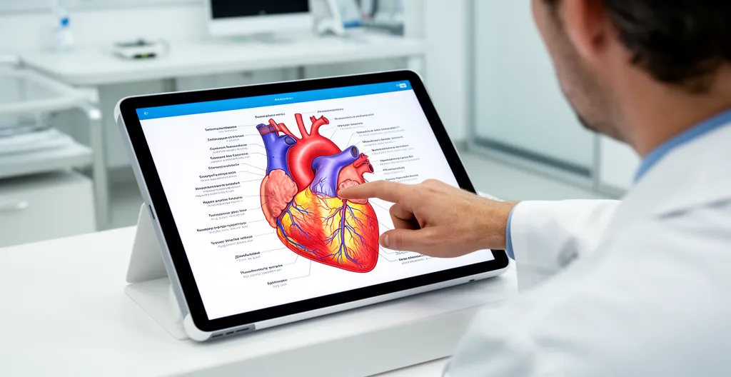 Chirurgien expliquant le mécanisme de la ptose mammaire avec support visuel